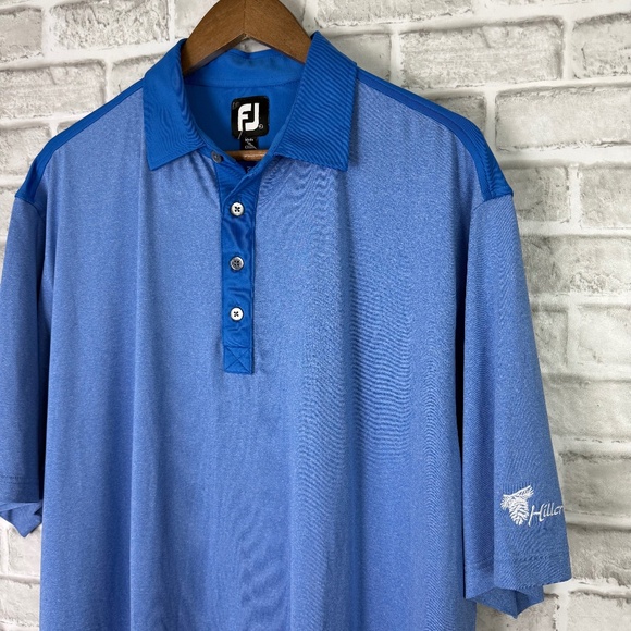 FootJoy FJ Dusty Royal Blue Performance Stretch Golf Polo Mens XL Hillcrest GC - Picture 1 of 8